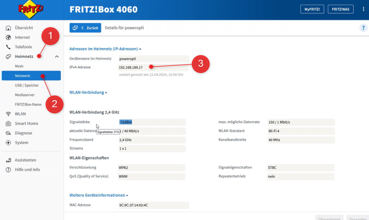 Fritzbox IP Adresse